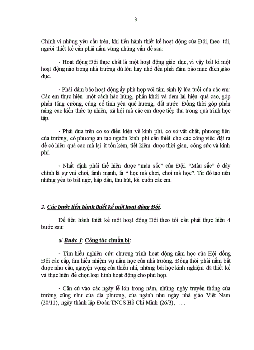 image for page Một số biện pháp để xây dựng các thiết kế hoạt động đội hiệu quả và khả thi