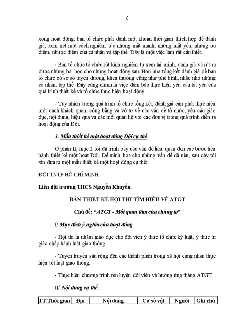 image for page Một số biện pháp để xây dựng các thiết kế hoạt động đội hiệu quả và khả thi