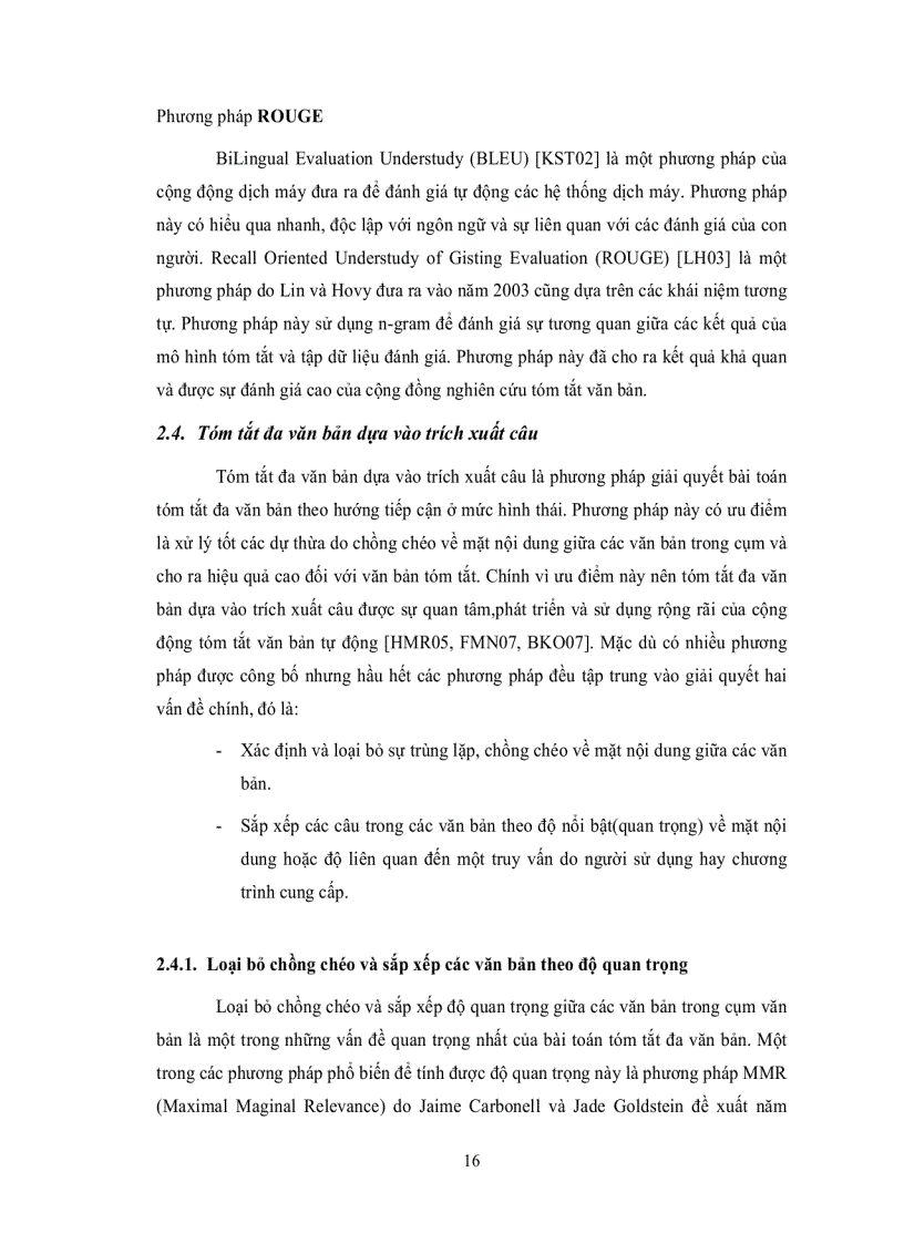 image for page Tóm tắt đa văn bản dựa vào trích xuất câu