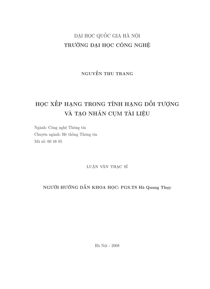image for page Học xếp hạng trong tính hạng đối tượng và tạo nhãn cụm tài liệu