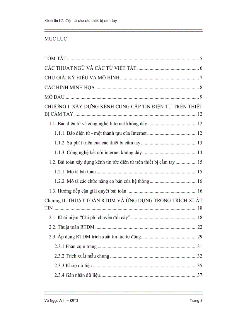 image for page Nghiên cứu công nghệ khai phá dữ liệu văn bản áp dụng cho các trang tin tức trên các thiết bị cầm tay pdas smartphones