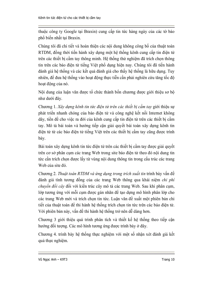 image for page Nghiên cứu công nghệ khai phá dữ liệu văn bản áp dụng cho các trang tin tức trên các thiết bị cầm tay pdas smartphones