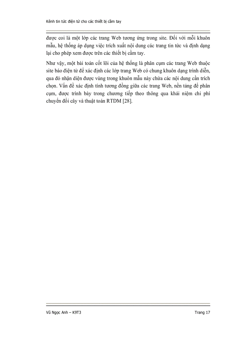 image for page Nghiên cứu công nghệ khai phá dữ liệu văn bản áp dụng cho các trang tin tức trên các thiết bị cầm tay pdas smartphones