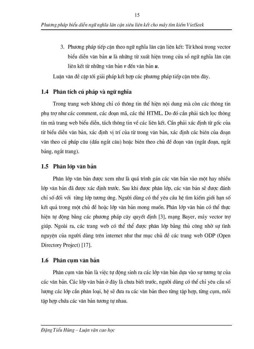 image for page Phương pháp biểu diễn ngữ nghĩa lân cận siêu liên kết cho máy tìm kiếm VietSeek