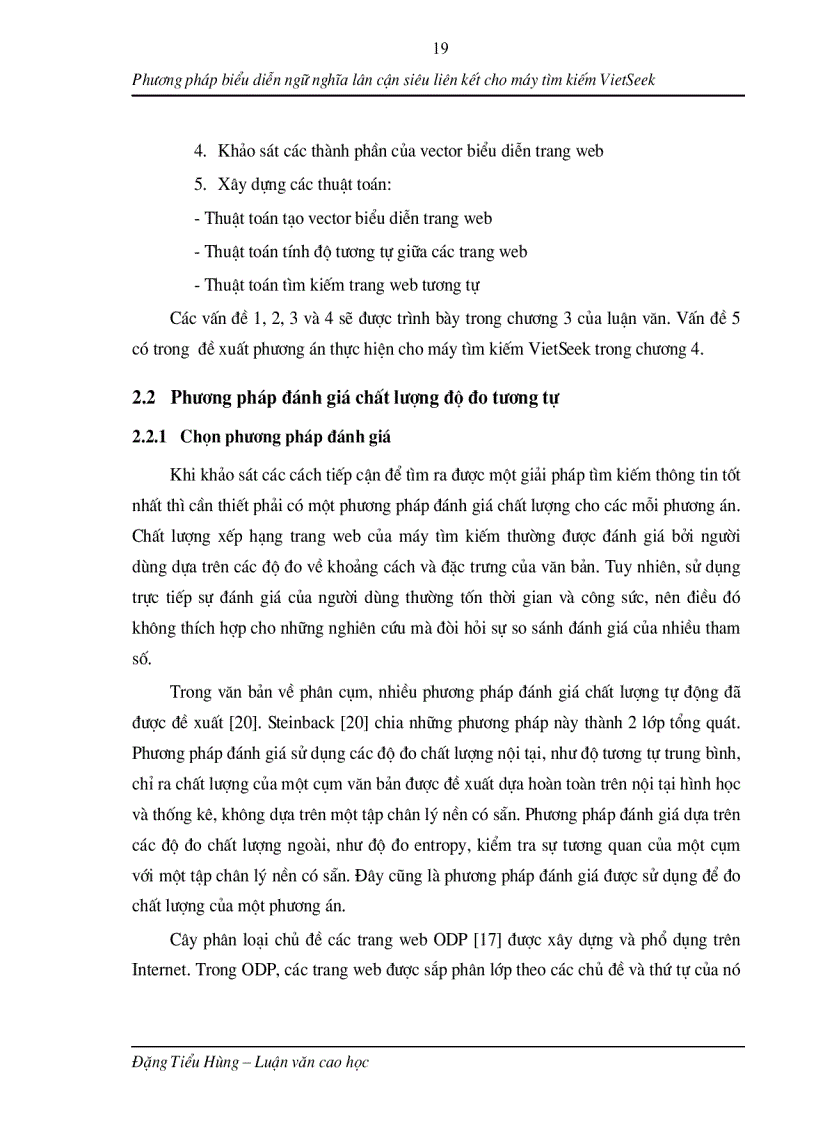 image for page Phương pháp biểu diễn ngữ nghĩa lân cận siêu liên kết cho máy tìm kiếm VietSeek