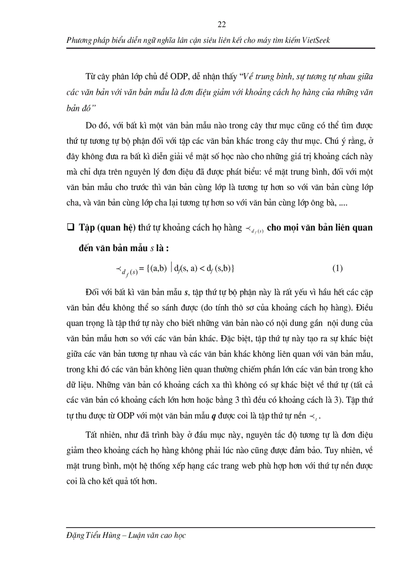 image for page Phương pháp biểu diễn ngữ nghĩa lân cận siêu liên kết cho máy tìm kiếm VietSeek
