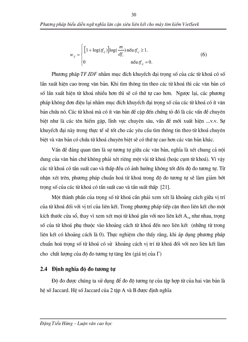 image for page Phương pháp biểu diễn ngữ nghĩa lân cận siêu liên kết cho máy tìm kiếm VietSeek
