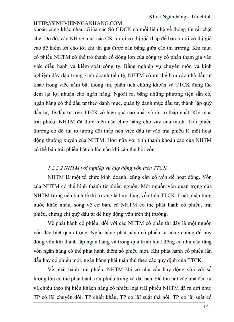image for page Phát huy vai trò của Ngân hàng thương mại đối với sự phát triển của thị trường chứng khoán Việt Nam