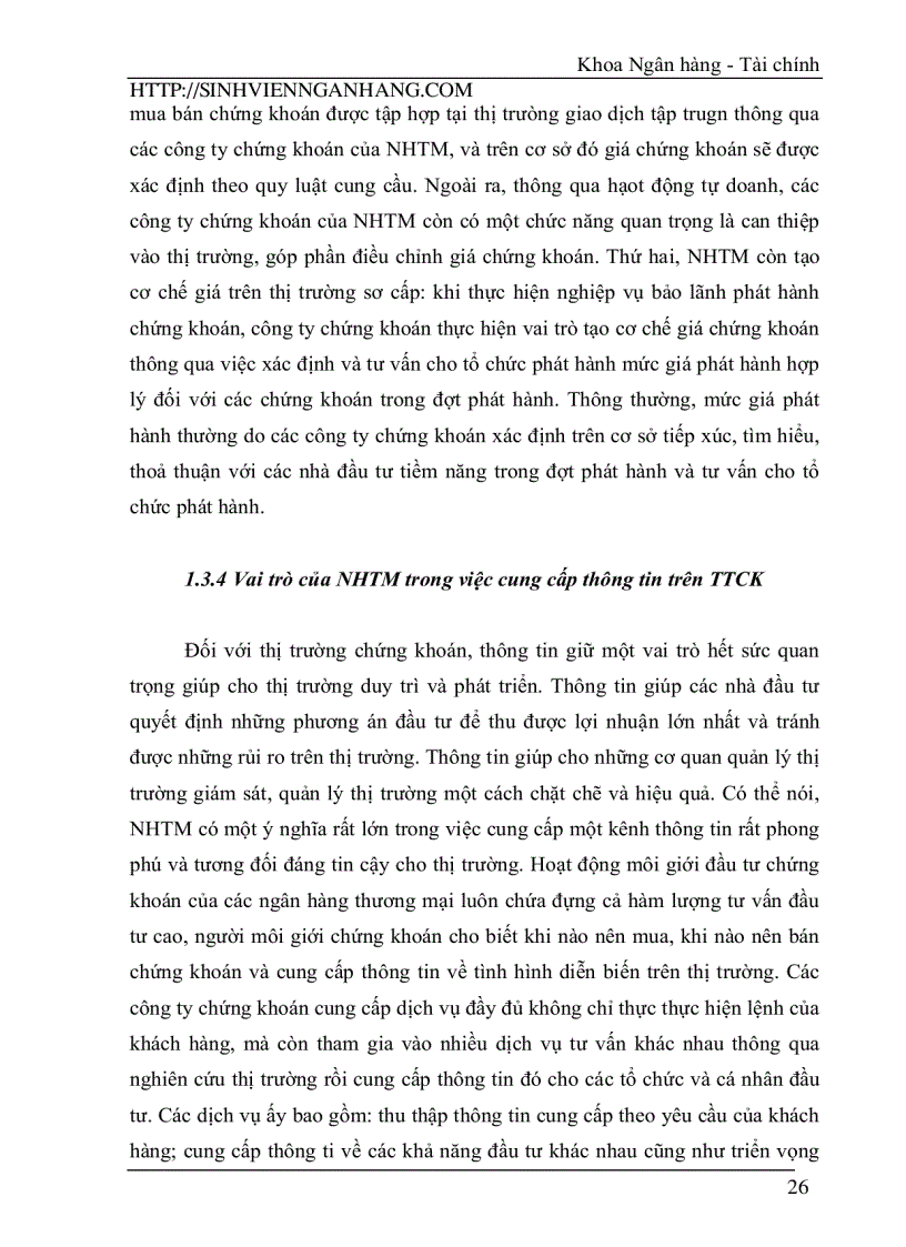 image for page Phát huy vai trò của Ngân hàng thương mại đối với sự phát triển của thị trường chứng khoán Việt Nam