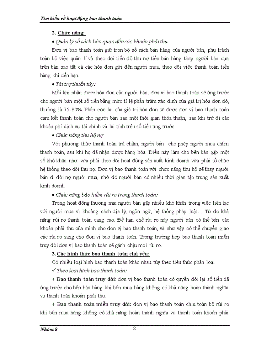 image for page Tìm hiểu về hoạt động bao thanh toán