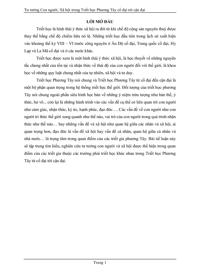 image for page Tư tưởng Con người Xã hội trong Triết học Phương Tây cổ đại tới cận đại