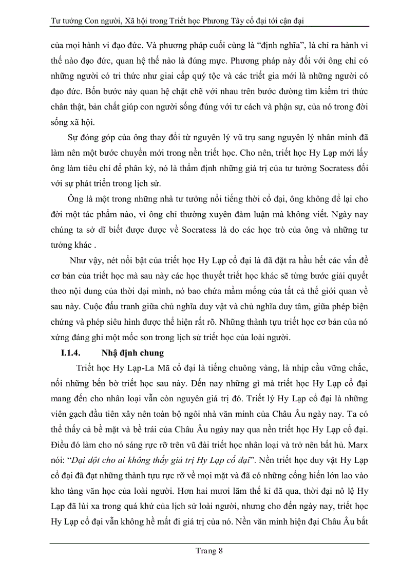 image for page Tư tưởng Con người Xã hội trong Triết học Phương Tây cổ đại tới cận đại