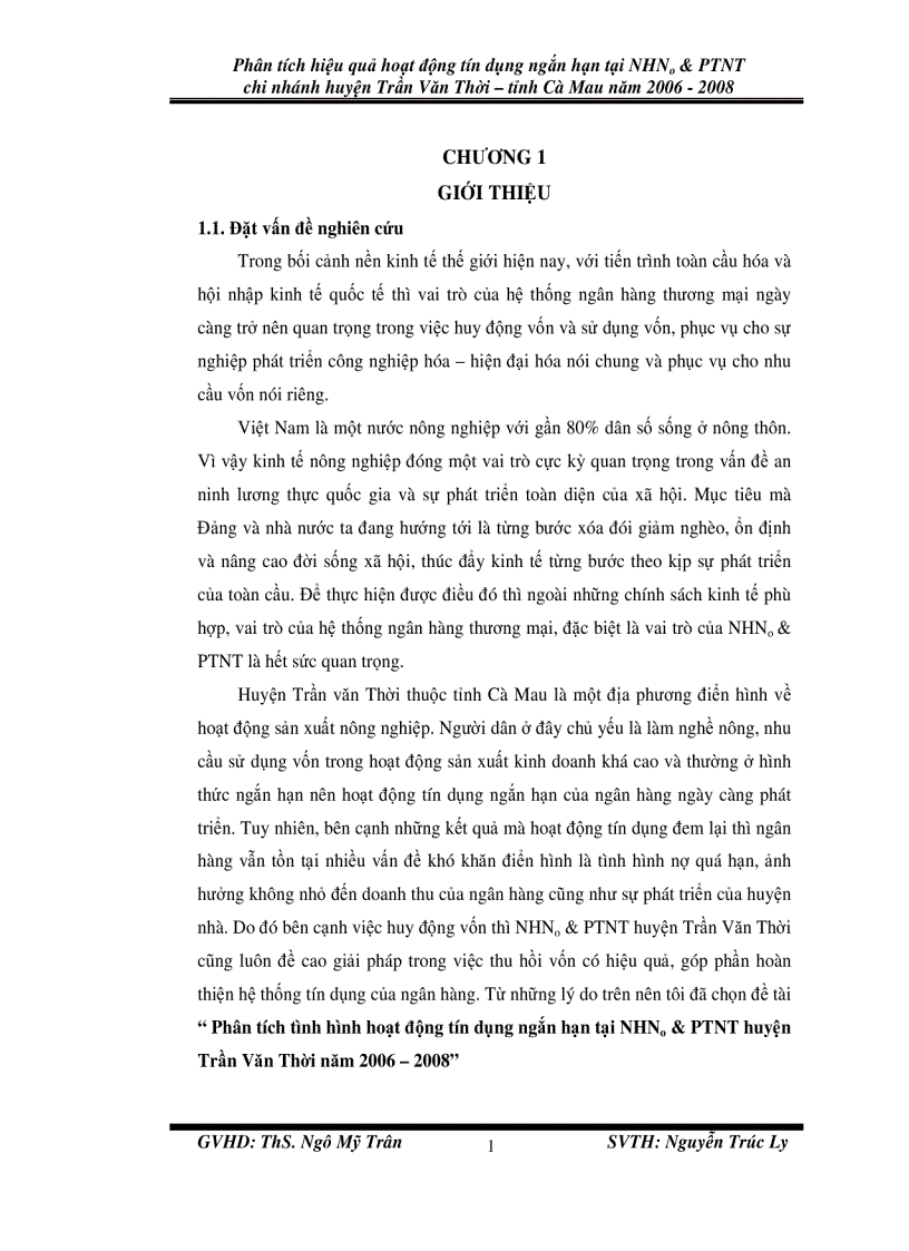 image for page Phân tích hiệu quả hoạt động tín dụng ngắn hạn tại nhno ptnt chi nhánh huyện trần văn thời tỉnh cà mau năm 2006 2008