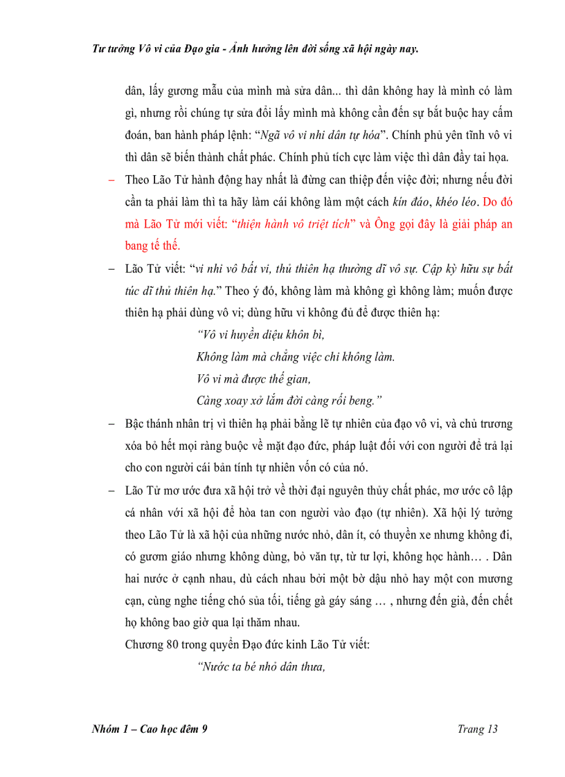 image for page Tư tưởng Vô vi của Đạo gia Ảnh hưởng lên đời sống xã hội ngày nay