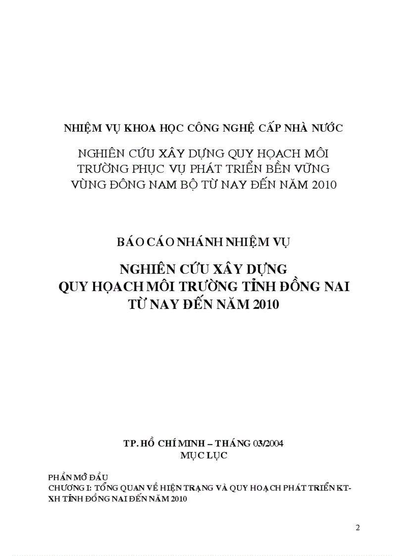 image for page Quy hoạch môi trường tỉnh Đồng Nai