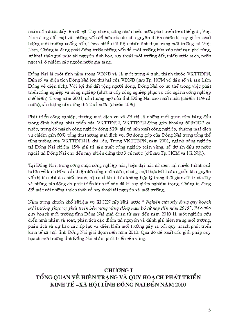 image for page Quy hoạch môi trường tỉnh Đồng Nai