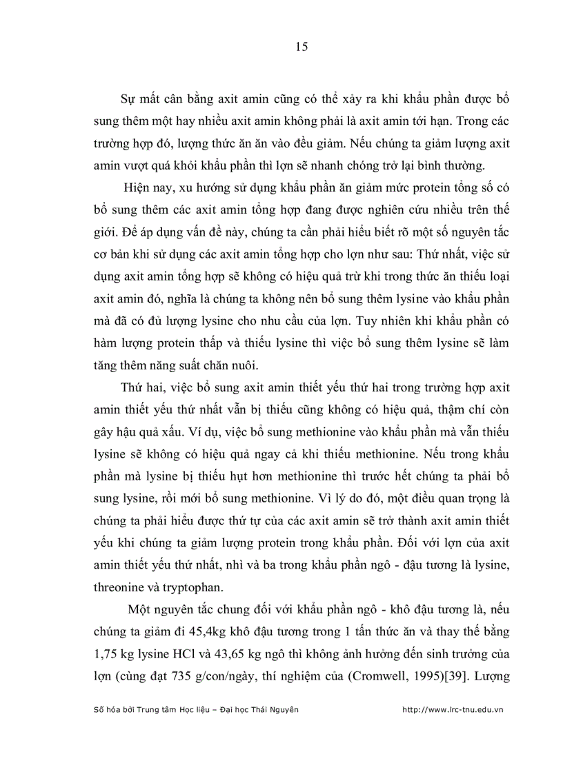 image for page Nghiên cứu ảnh hưởng của khẩu phần với mức P khác nhau có bổ sung PROTEASE và AMYLASE đến khả năng tiêu hóa P tinh bột và sinh trưởng của lợn ngoại giai đoạn sau cai sữa