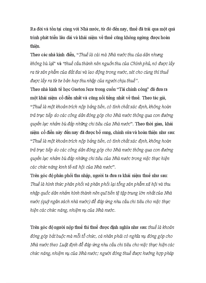 image for page Khái niệm và sự hoàn thiện của thuế