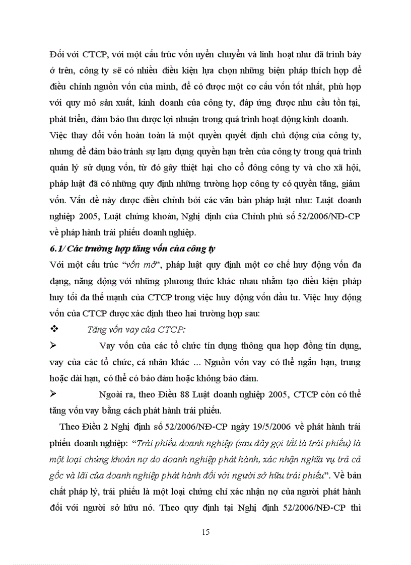 image for page Bài tập học kỳ Quy chế pháp lý về vốn trong công ty cổ phần