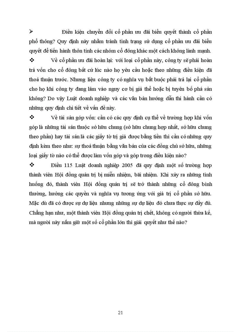 image for page Bài tập học kỳ Quy chế pháp lý về vốn trong công ty cổ phần