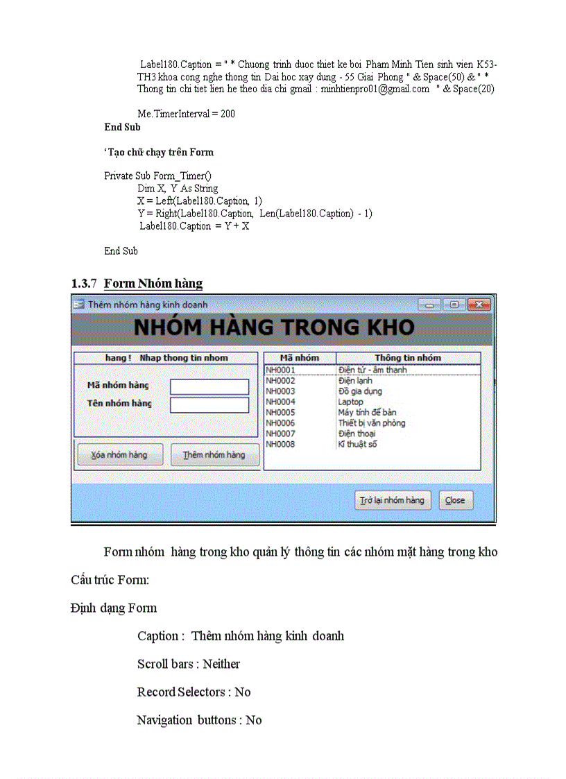 image for page Chương trình quản lý xuất nhập cho kho hàng đồ án Access