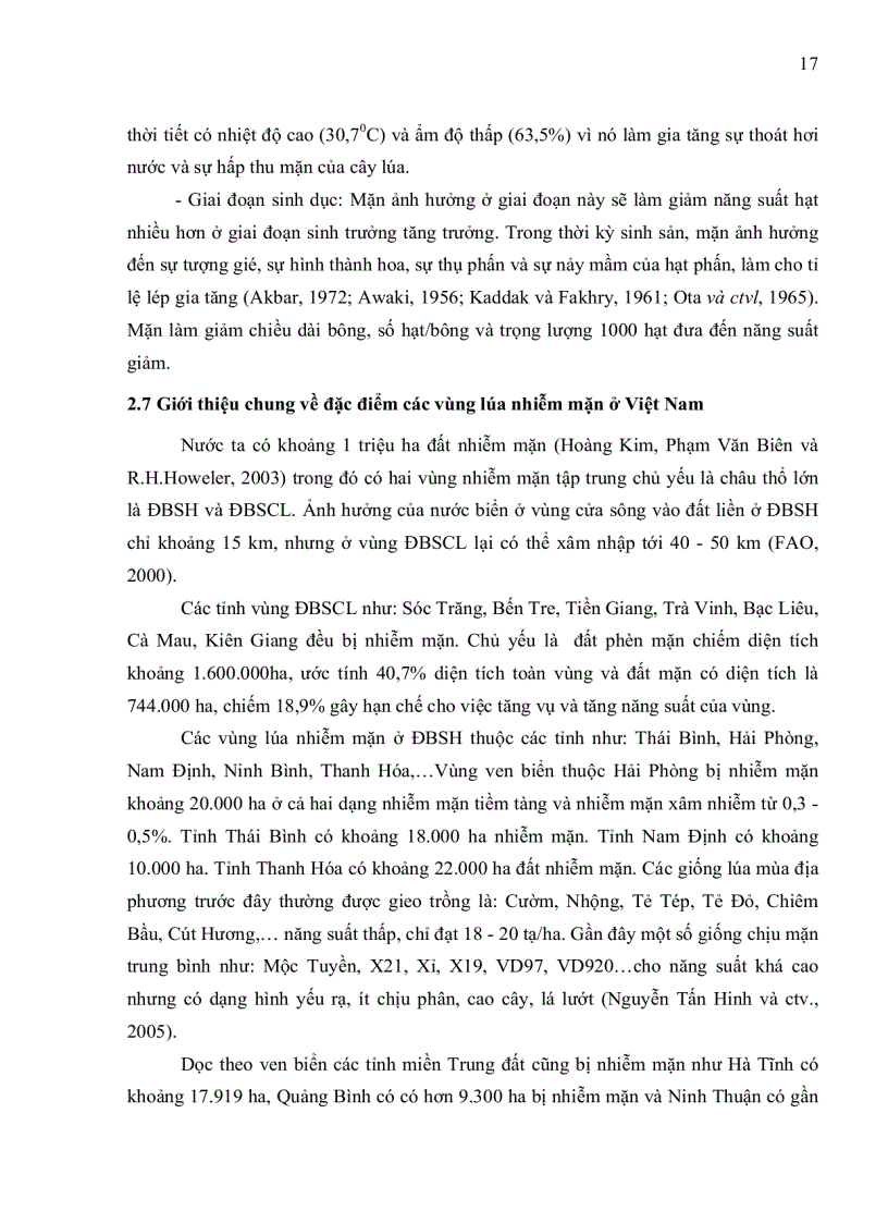 image for page Thanh lọc tính chống chịu mặn của một số giống lúa cao sản ngắn ngày tại viện lúa ĐỒNG BẰNG SÔNG CỬU LONG