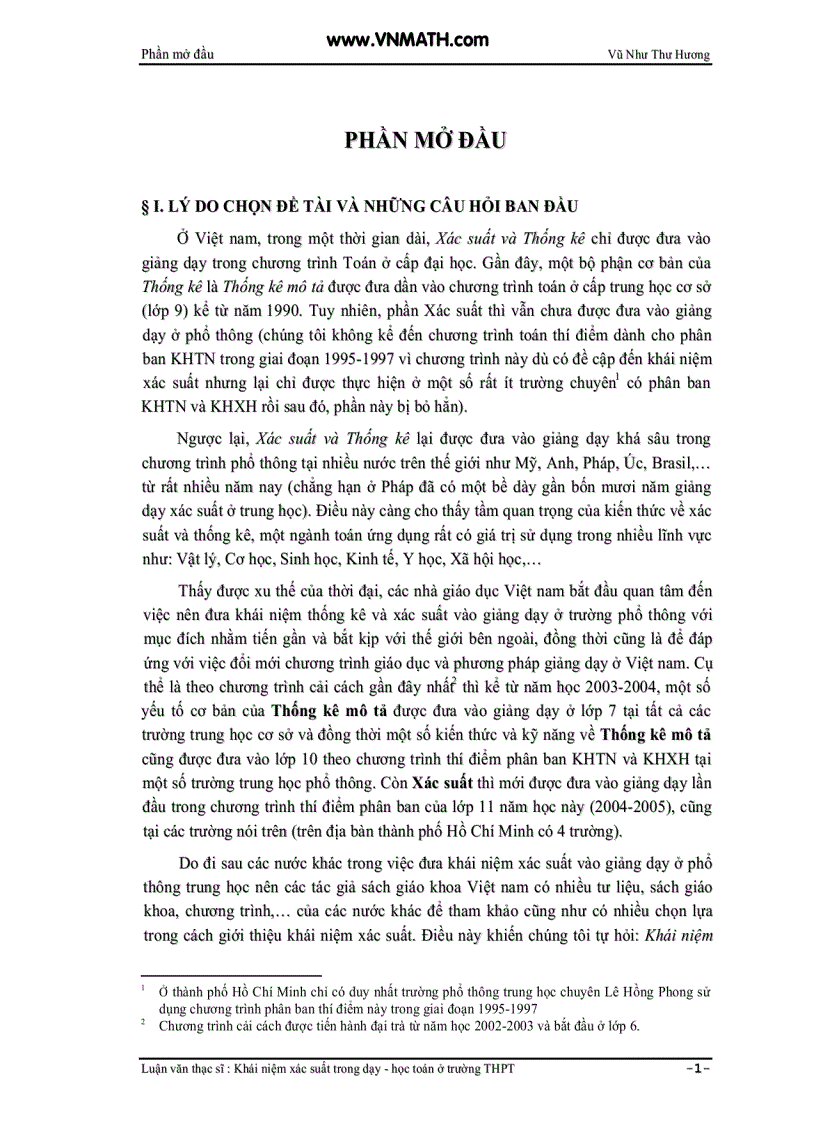 image for page Khái niệm xác suất trong dạy học toán ở trường THPT