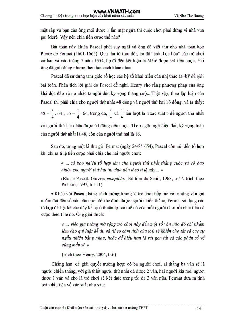 image for page Khái niệm xác suất trong dạy học toán ở trường THPT