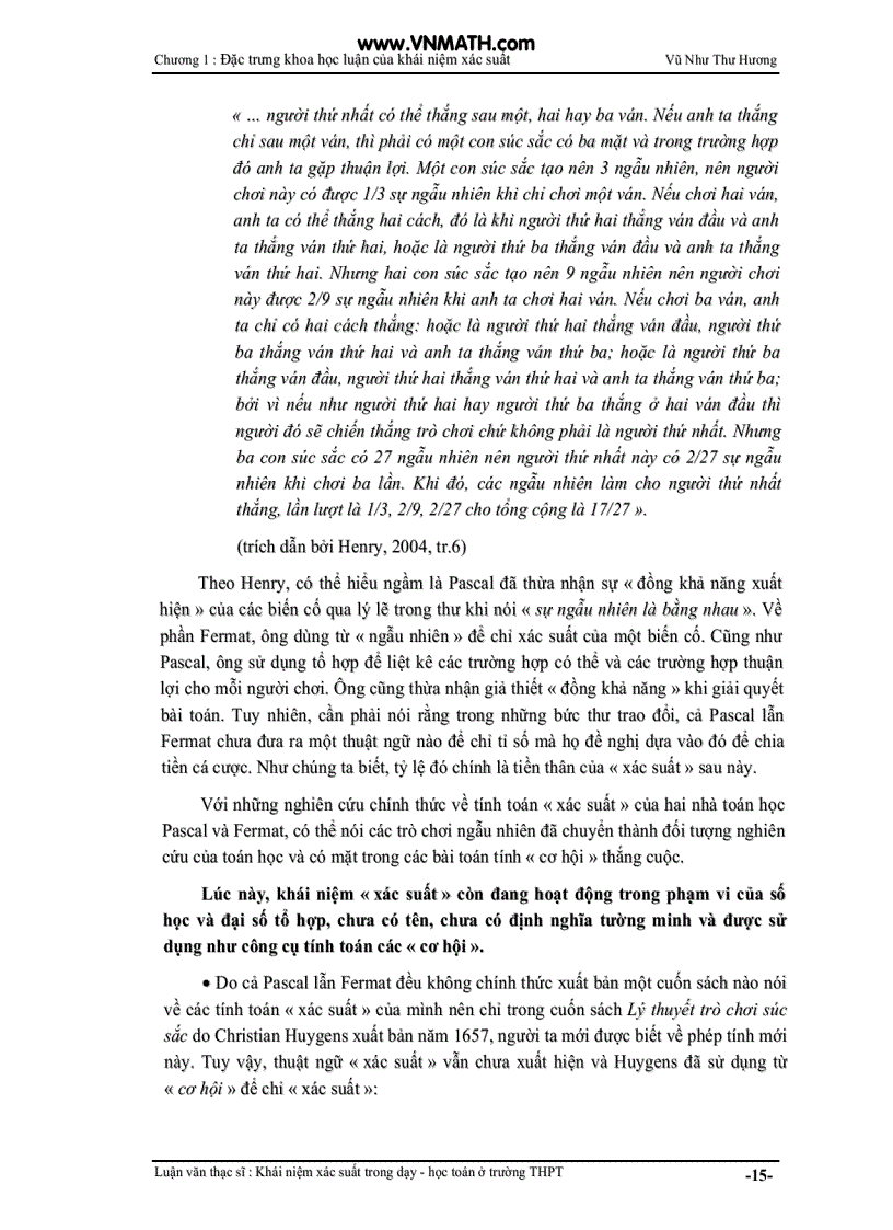 image for page Khái niệm xác suất trong dạy học toán ở trường THPT