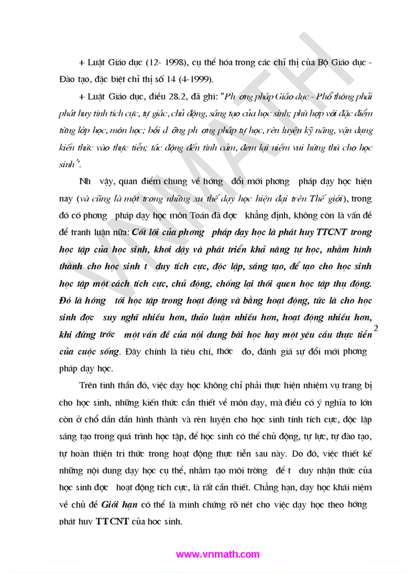 image for page Tiếp cận khái niệm Giới hạn