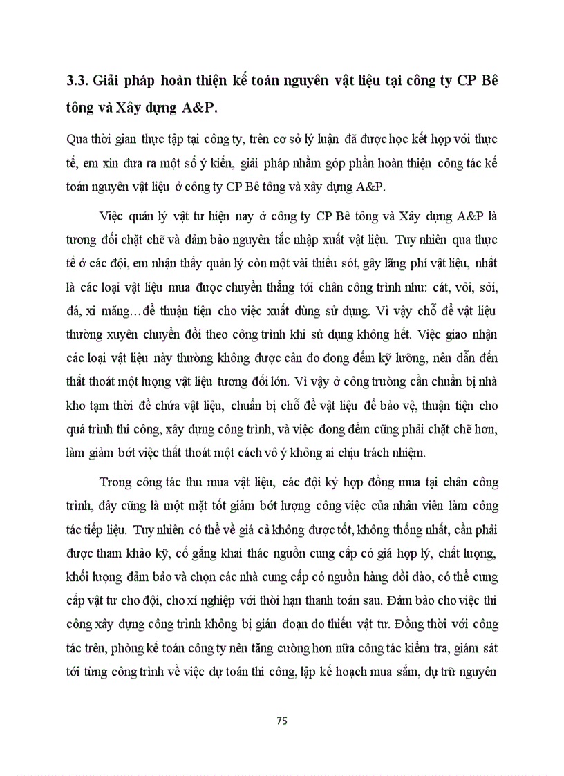 image for page Hoàn thiện kế toán nguyên vật liệu tại công ty CP Bê tông và Xây dựng A P