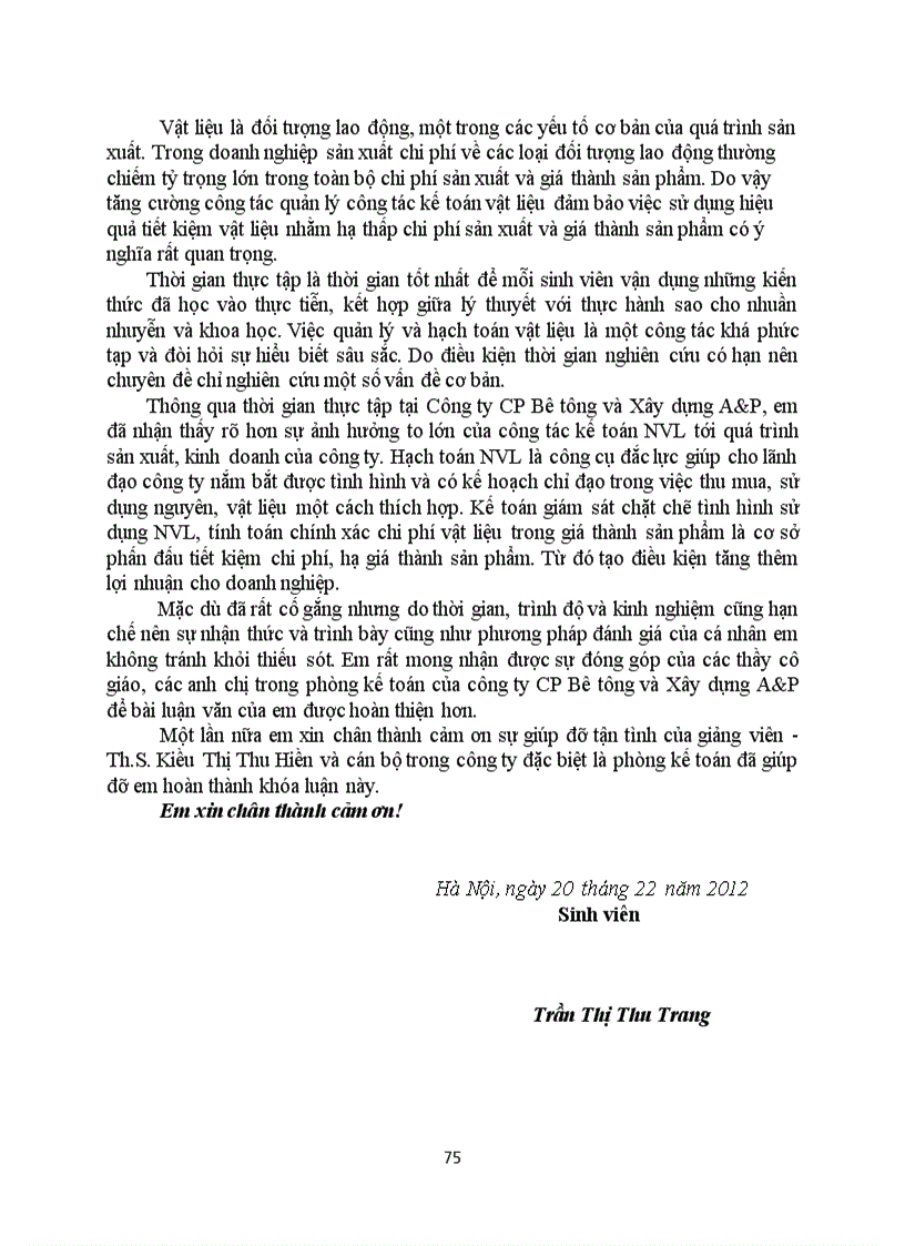 image for page Hoàn thiện kế toán nguyên vật liệu tại công ty CP Bê tông và Xây dựng A P