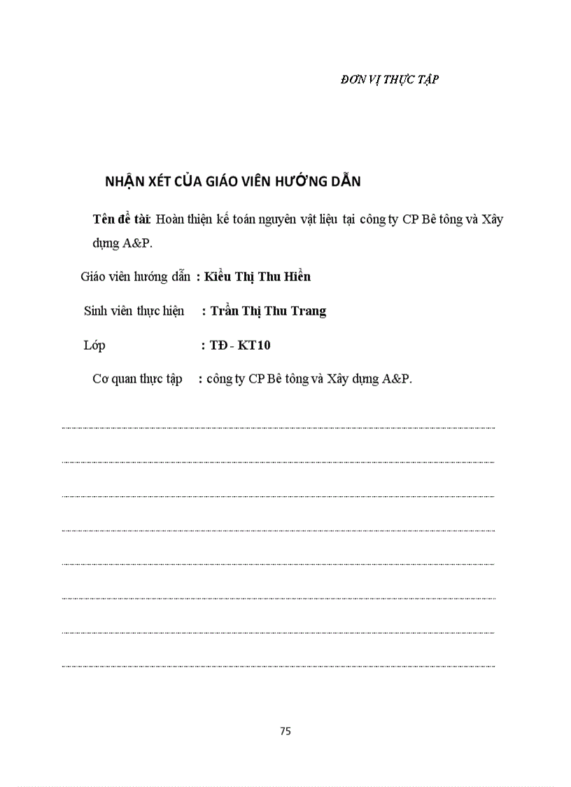 image for page Hoàn thiện kế toán nguyên vật liệu tại công ty CP Bê tông và Xây dựng A P