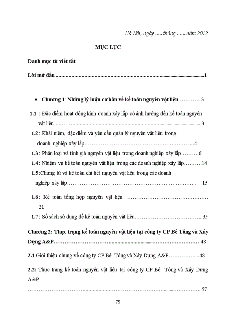 image for page Hoàn thiện kế toán nguyên vật liệu tại công ty CP Bê tông và Xây dựng A P
