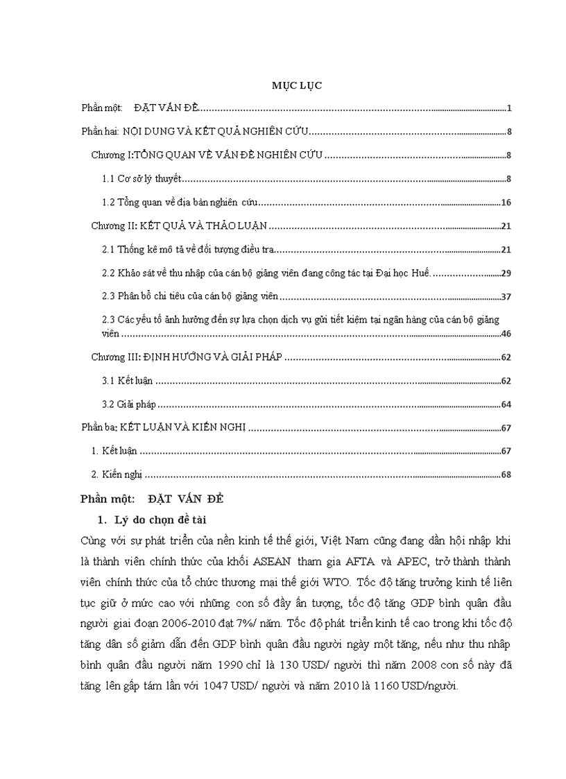 image for page Điều tra thu nhập và xu hướng lựa chọn dịch vụ gửi tiết kiệm tại ngân hàng của cán bộ giảng viên Đại học Huế