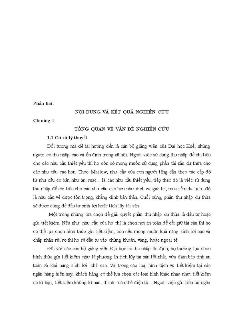 image for page Điều tra thu nhập và xu hướng lựa chọn dịch vụ gửi tiết kiệm tại ngân hàng của cán bộ giảng viên Đại học Huế