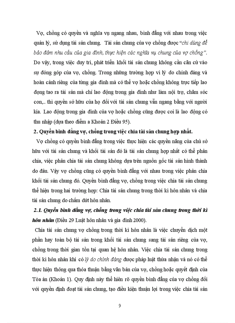 image for page Quyền bình đẳng giữa vợ chồng đối với tài sản chung hợp nhất 8 điểm