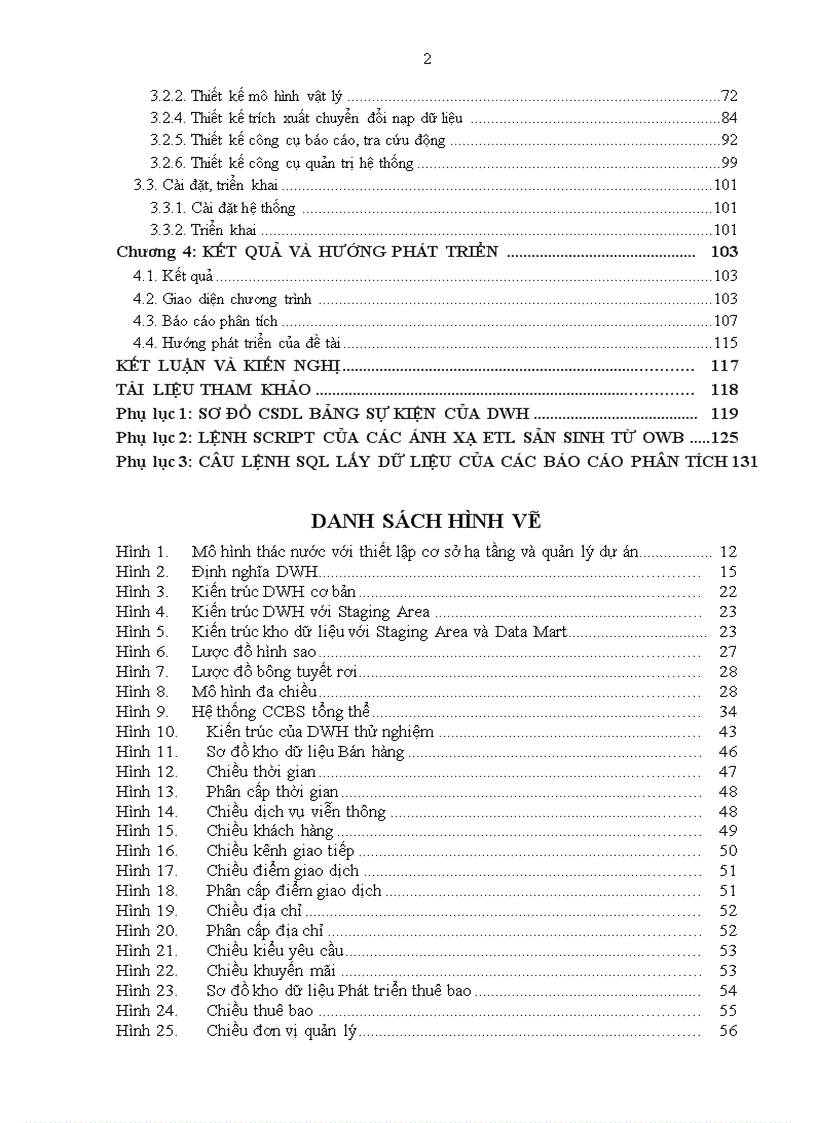 image for page Thiết kế và triển khai kho dữ liệu khách hàng sử dụng dịch vụ viễn thông của Tổng công ty Bưu chinh Viễn thông Việt Nam VNPT
