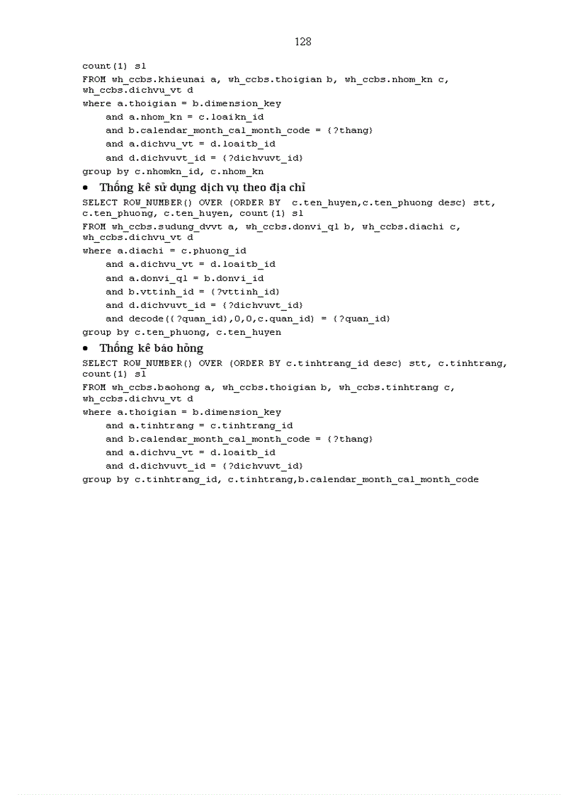 image for page Thiết kế và triển khai kho dữ liệu khách hàng sử dụng dịch vụ viễn thông của Tổng công ty Bưu chinh Viễn thông Việt Nam VNPT