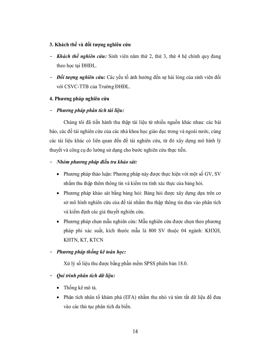 image for page Các yếu tố ảnh hưởng đến sự hài lòng của sinh viên đối với cơ sở vật chất trang thiết bị tại Trường Đại học Đà Lạt