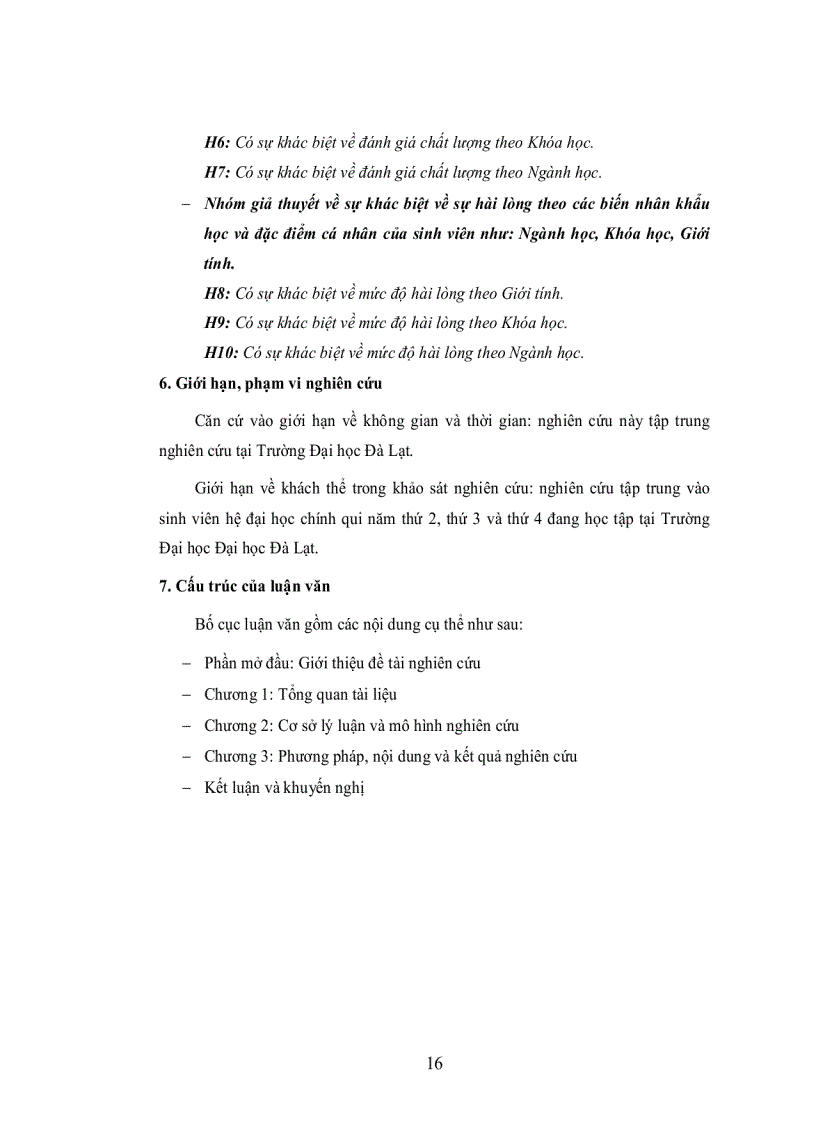 image for page Các yếu tố ảnh hưởng đến sự hài lòng của sinh viên đối với cơ sở vật chất trang thiết bị tại Trường Đại học Đà Lạt