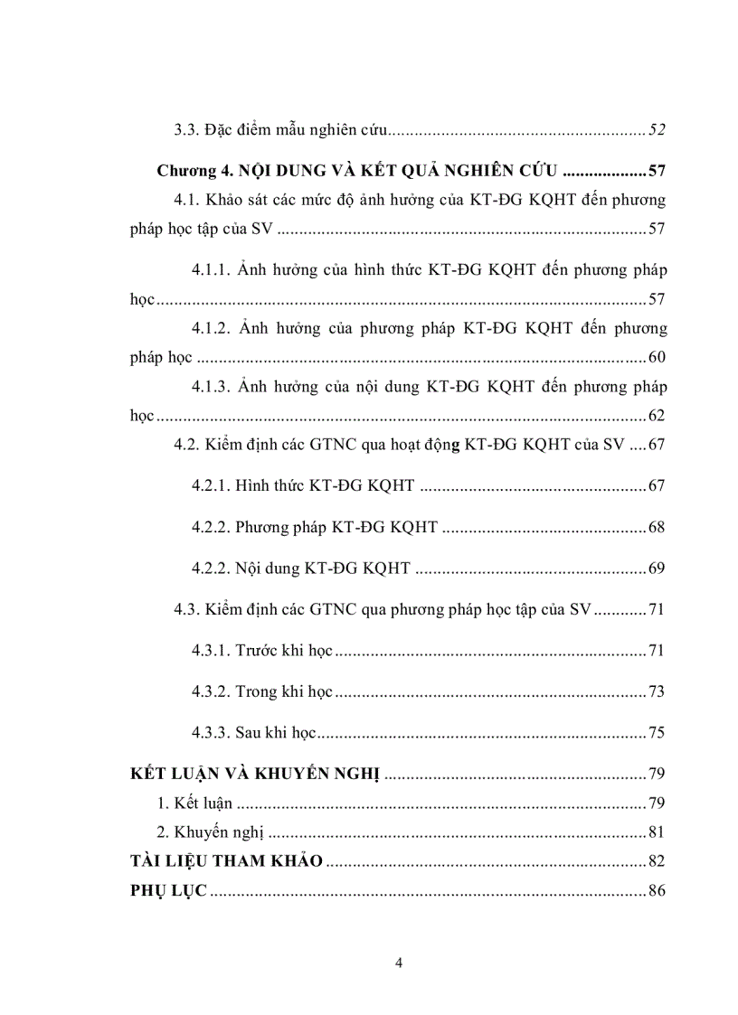 image for page Ảnh hưởng của kiểm tra đánh giá kết quả học tập đến phương pháp học của sinh viên ở một số trường đại học trên địa bàn TP HCM