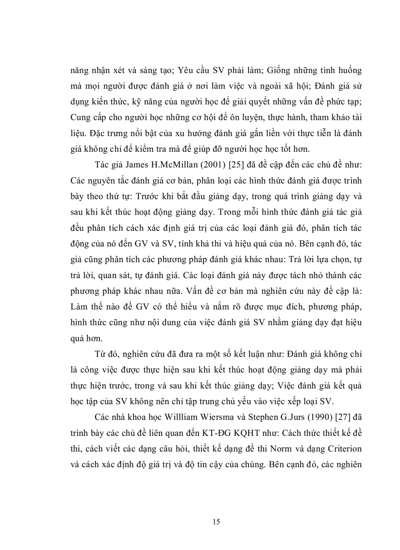 image for page Ảnh hưởng của kiểm tra đánh giá kết quả học tập đến phương pháp học của sinh viên ở một số trường đại học trên địa bàn TP HCM