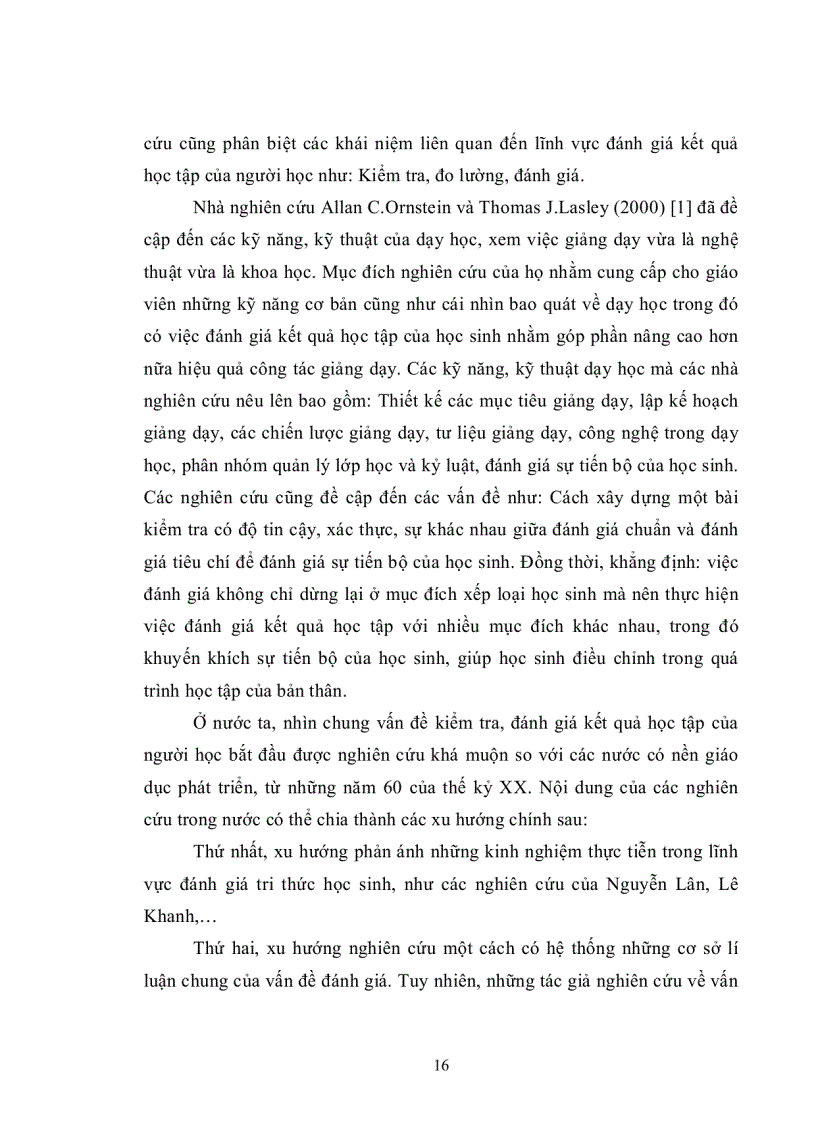 image for page Ảnh hưởng của kiểm tra đánh giá kết quả học tập đến phương pháp học của sinh viên ở một số trường đại học trên địa bàn TP HCM