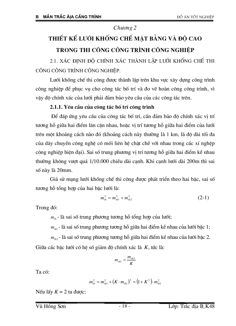 image for page Thành lập lưới khống chế thi công trong xây dựng công trình công nghiệp