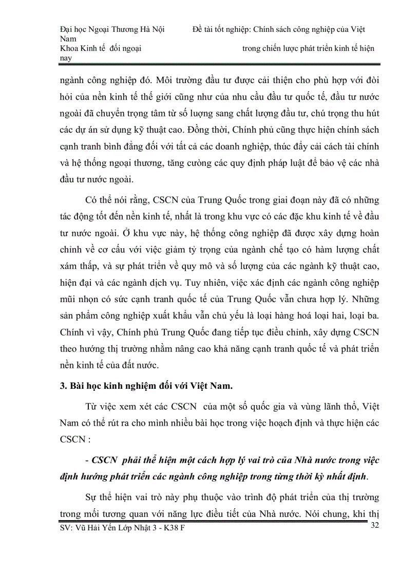 image for page Chính sách công nghiệp của việt nam trong chiến lược phát triển kinh tế hiện nay