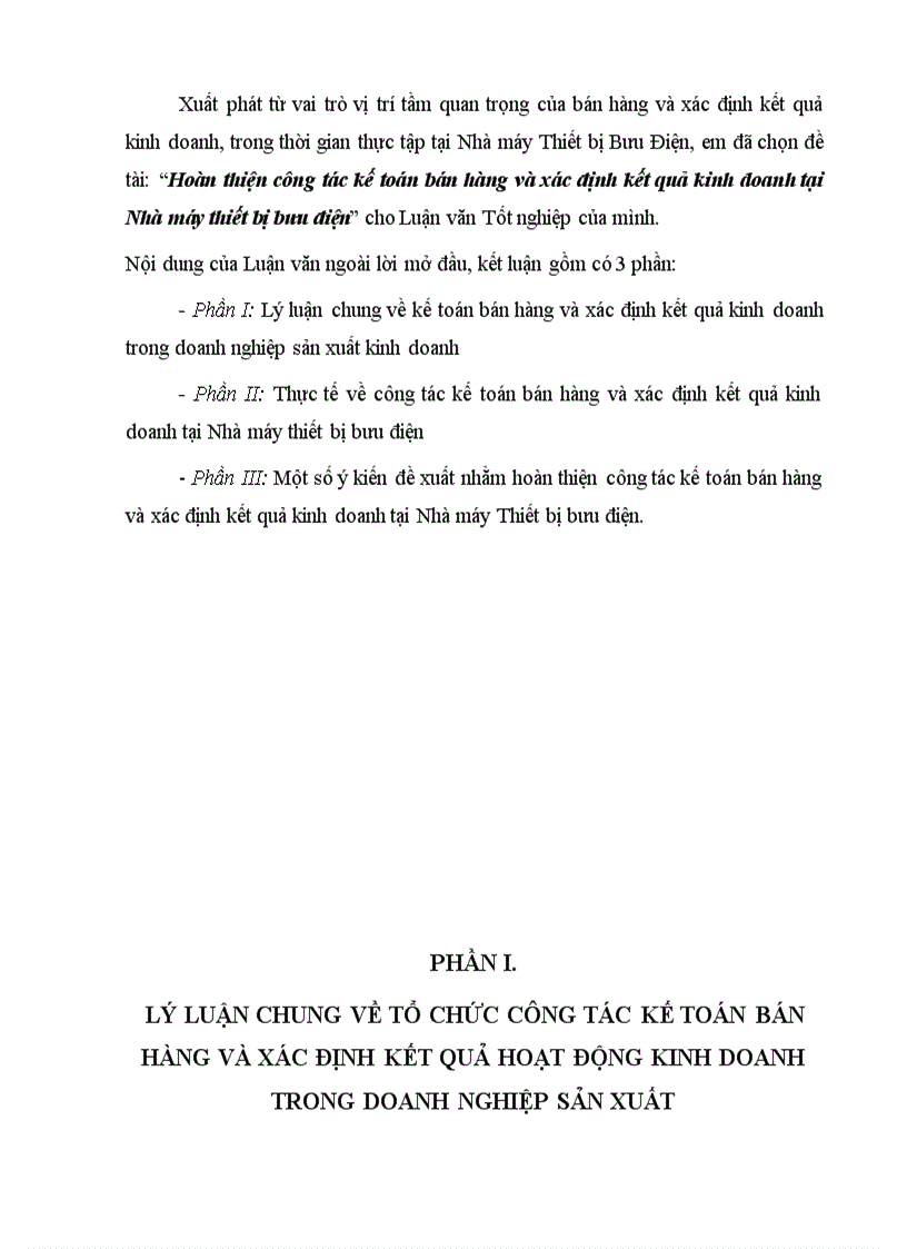 image for page Hoàn thiện công tác kế toán bán hàng và xác định kết quả kinh doanh tại Nhà máy thiết bị bưu điện