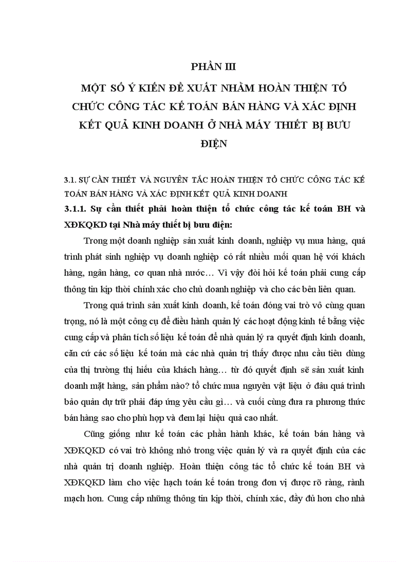 image for page Hoàn thiện công tác kế toán bán hàng và xác định kết quả kinh doanh tại Nhà máy thiết bị bưu điện