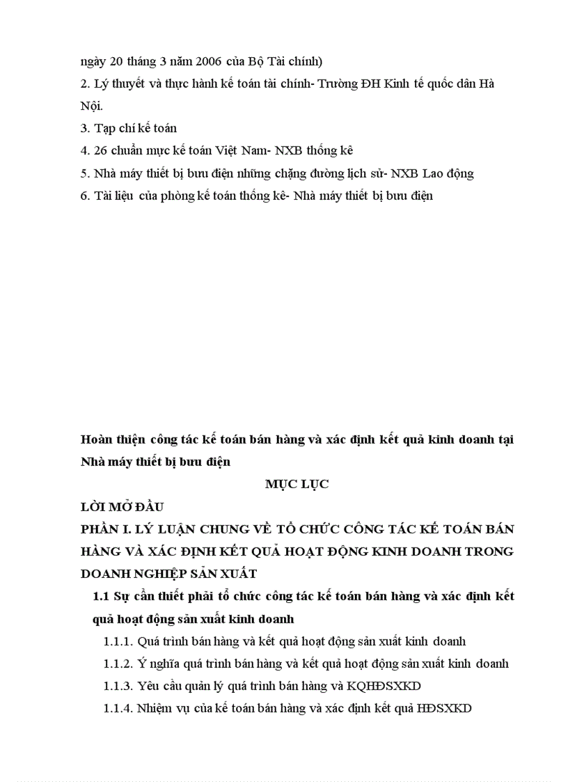 image for page Hoàn thiện công tác kế toán bán hàng và xác định kết quả kinh doanh tại Nhà máy thiết bị bưu điện