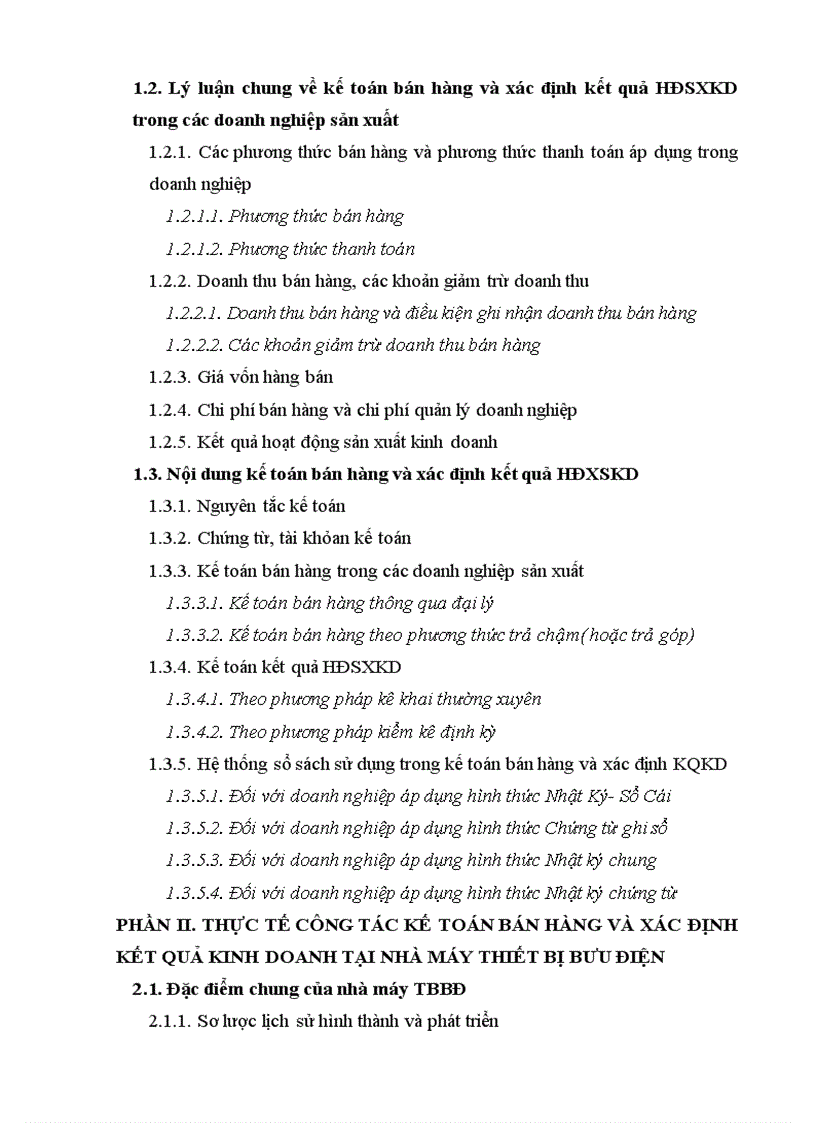 image for page Hoàn thiện công tác kế toán bán hàng và xác định kết quả kinh doanh tại Nhà máy thiết bị bưu điện